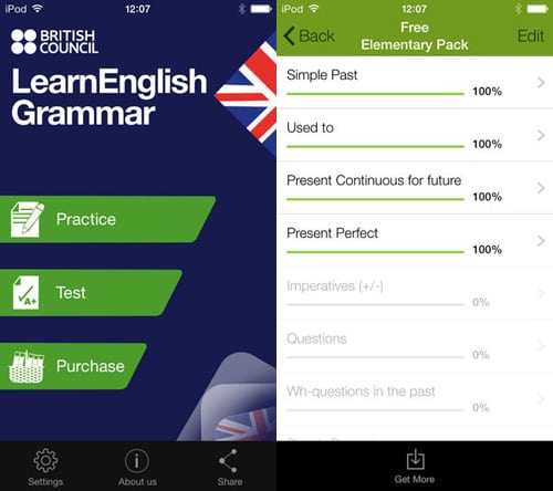 اپلیکیشن آموزش گرامر زبان انگلیسی Learn English grammer